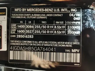 2016 Mercedes-Benz GLE 350 with VIN 4JGDA5HB5GA764041, listed as a Copart auction lot 58095915 with 37,840 mi miles and Clean title. Bid and sale history available at DreamBid. Image 13.