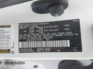2015 Toyota 4Runner Limited with VIN JTEBU5JR4F5218442, listed as a IAAI auction lot 41250608 with Not provided miles and . Bid and sale history available at DreamBid. Image 9.