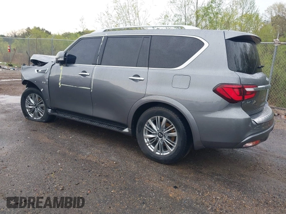 2018 Infiniti QX80 with VIN JN8AZ2NFXJ9664942, listed as a IAAI auction lot 41817171 with 126,294 mi miles. Bid and sale history available at carsss.com. Image 3.