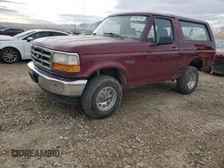 1996 Ford Bronco XL with VIN 1FMEU15N6TLB84413, listed as a Copart auction lot 84957264 with 208,633 mi miles and Salvage Title. Bid and sale history available at carsss.com. Image 1.