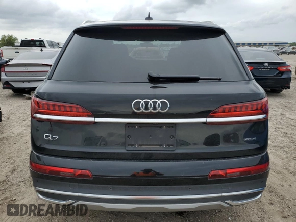 2023 Audi Q7 Premium with VIN WA1AXBF71PD017225, listed as a Copart auction lot 54541995 with 28,874 mi miles and Salvage title. Bid and sale history available at DreamBid. Image 6.