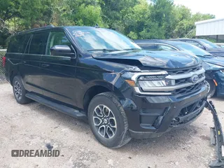 2024 Ford Expedition Max XLT with VIN 1FMJK1J8XREA24875, listed as a IAAI auction lot 42204354 with 46,435 mi miles and . Bid and sale history available at DreamBid. Image 1.
