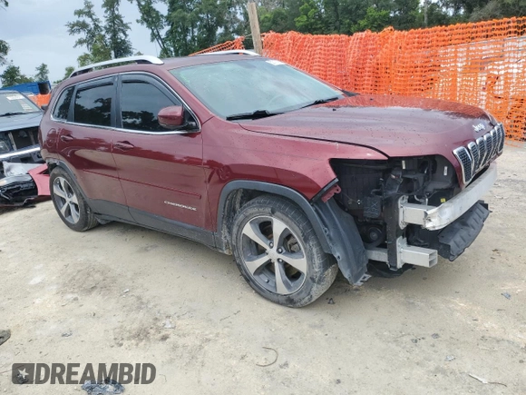2019 Jeep Cherokee Limited with VIN 1C4PJLDB8KD185287, listed as a Copart auction lot 62718765 with 105,356 mi miles and Non repairable. Bid and sale history available at DreamBid. Image 4.