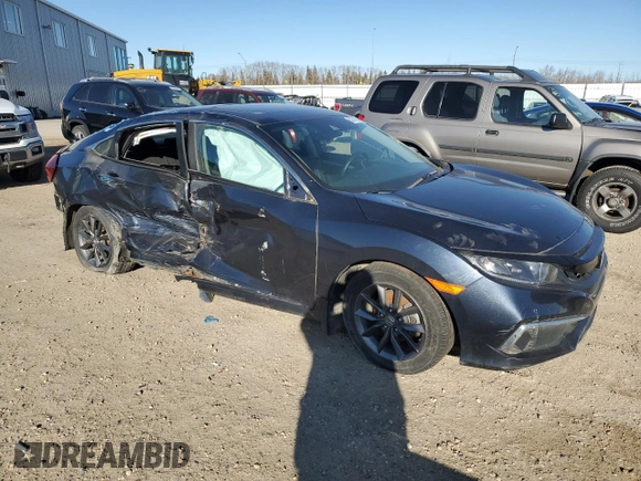 2021 Honda Civic Sedan EX with VIN 2HGFC2F74MH014116, listed as a Copart auction lot 53710705 with 0 mi miles and Salvage Title. Bid and sale history available at carsss.com. Image 4.