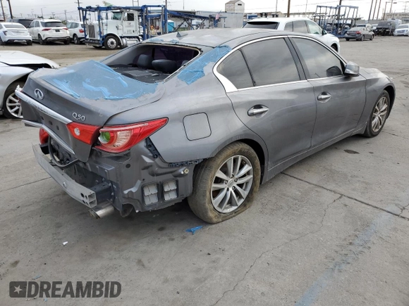 2016 Infiniti Q50 Premium with VIN JN1EV7AP0GM300476, listed as a Copart auction lot 55814175 with 116,025 mi miles and Salvage Title. Bid and sale history available at carsss.com. Image 3.