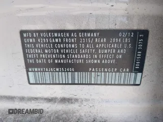 2012 Volkswagen GTI с VIN WVWHV7AJ6CW252406, выставлен на аукционе IAAI как лот 42283703 с пробегом 156 288 миль миль и . История ставок и продаж доступна на DreamBid. Изображение 9.