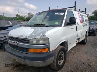 2004 Chevrolet Express Cargo Van with VIN 1GCGG25V341159668, listed as a Copart auction lot 65355864 with Not Provided miles and Salvage Title. Bid and sale history available at carsss.com. Image 1.
