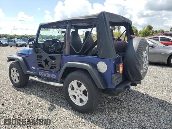 2001 Jeep Wrangler SE with VIN 1J4FA29P51P354795, listed as a Copart auction lot 73874834 with 0 mi miles and Salvage Title. Bid and sale history available at carsss.com. Image 2.