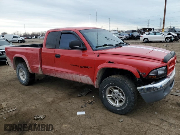 2000 Dodge Dakota SLT with VIN 1B7GG22X9YS551141, listed as a Copart auction lot 50621485 with 144,614 mi miles and Clean Title. Bid and sale history available at carsss.com. Image 4.