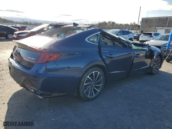 2022 Hyundai Sonata Limited with VIN 5NPEH4J20NH138234, listed as a Copart auction lot 46276105 with 48,886 mi miles and Salvage Title. Bid and sale history available at carsss.com. Image 3.