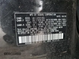 2020 Subaru Ascent Premium z VIN 4S4WMAHD1L3476879, wystawiony jako Copart lot #58531215 z przebiegiem 117 047 mil mil oraz Szkoda całkowita • Salvage title. Historia ofert i sprzedaży dostępna na DreamBid. Obrazek 14.