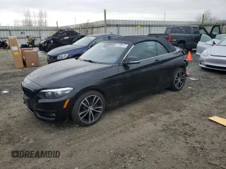 2020 BMW 2 Series 230i xDrive with VIN WBA2K1C08L7F94997, listed as a Copart auction lot 43188415 with 64,545 mi miles and Salvage Title. Bid and sale history available at carsss.com. Image 1.