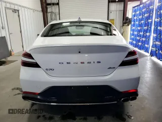 2023 Genesis G70 2.0T with VIN KMTG34TA6PU129155, listed as a Copart auction lot 64161074 with 20,690 mi miles and Non Repairable. Bid and sale history available at carsss.com. Image 6.