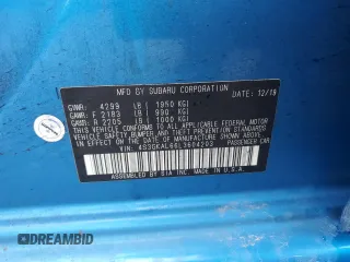 2020 Subaru Impreza Special Sports с VIN 4S3GKAL66L3604203, выставлен на аукционе Copart как лот 47420705 с пробегом 73 899 миль миль и Списание • Salvage title. История ставок и продаж доступна на DreamBid. Изображение 13.
