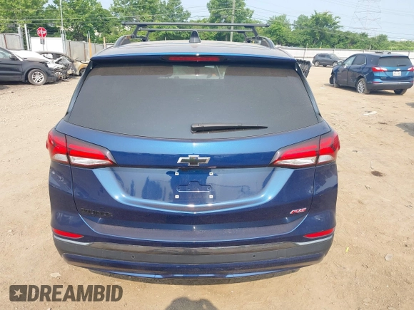 2022 Chevrolet Equinox RS with VIN 3GNAXMEV1NS185324, listed as a IAAI auction lot 42410636 with 44,347 mi miles and . Bid and sale history available at DreamBid. Image 17.