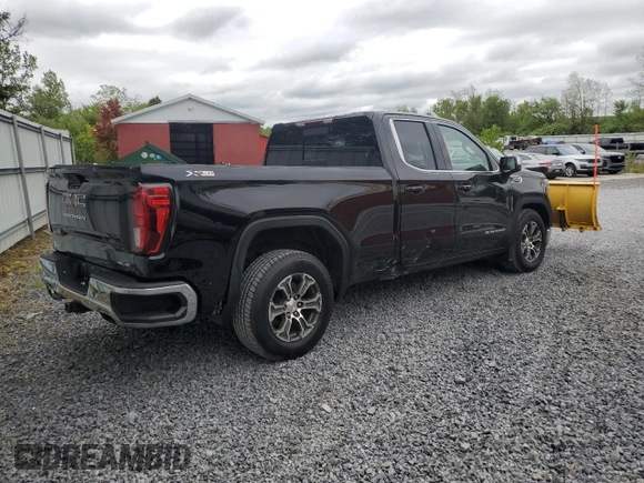 2019 GMC Sierra 1500 SLE z VIN 1GTR9BED3KZ210093, wystawiony jako Copart lot #57950595 z przebiegiem 53 968 mil mil oraz Szkoda całkowita • Salvage title. Historia ofert i sprzedaży dostępna na DreamBid. Obrazek 3.