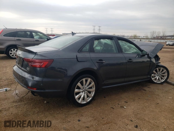 2018 Audi A4 Premium z VIN WAUDNAF46JA193136, wystawiony jako Copart lot #53395105 z przebiegiem Nie podano mil oraz Szkoda całkowita • Salvage title. Historia ofert i sprzedaży dostępna na DreamBid. Obrazek 3.