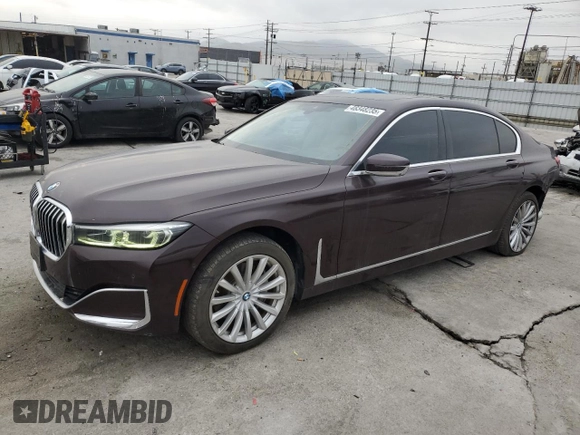 2020 BMW 7 Series 740i with VIN WBA7T2C04LCD14332, listed as a Copart auction lot 48348235 with 68,401 mi miles and Salvage title. Bid and sale history available at DreamBid. Image 1.