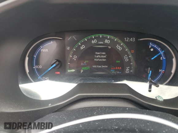 2020 Toyota RAV4 Hybrid Limited with VIN 2T3DWRFV0LW075076, listed as a Copart auction lot 52705445 with 45,236 mi miles and Salvage Title. Bid and sale history available at carsss.com. Image 9.