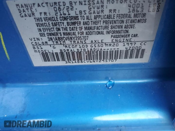 2022 Nissan Sentra SV with VIN 3N1AB8CV6NY295707, listed as a Copart auction lot 42779315 with Not Provided miles and Non Repairable. Bid and sale history available at carsss.com. Image 12.