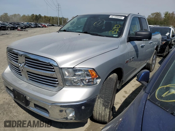 2018 Ram 1500 Big Horn with VIN 1C6RR7GT8JS120650, listed as a Copart auction lot 52199595 with 157,049 mi miles and Salvage title. Bid and sale history available at DreamBid. Image 1.