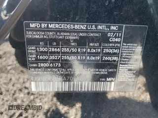 2011 Mercedes-Benz M 350 z VIN 4JGBB5GB5BA709586, wystawiony jako Copart lot #87507525 z przebiegiem 236 833 mil mil oraz Szkoda całkowita • Salvage title. Historia ofert i sprzedaży dostępna na DreamBid. Obrazek 12.