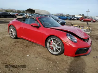 2020 Porsche 911 Carrera S with VIN WP0CB2A92LS262255, listed as a Copart auction lot 79292934 with 15,704 mi miles and Salvage Title. Bid and sale history available at carsss.com. Image 4.