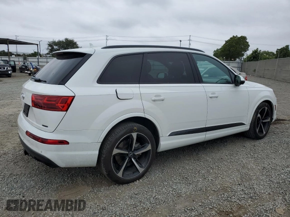 2019 Audi Q7 Premium Plus with VIN WA1LAAF70KD047717, listed as a Copart auction lot 59835635 with Not provided miles and Salvage title. Bid and sale history available at DreamBid. Image 3.