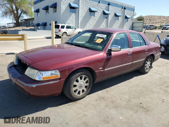 2004 Mercury Grand Marquis LS Premium z VIN 2MEHM75W34X636723, wystawiony jako Copart lot #54144055 z przebiegiem 161 886 mil mil oraz Szkoda całkowita • Salvage title. Historia ofert i sprzedaży dostępna na DreamBid. Obrazek 1.
