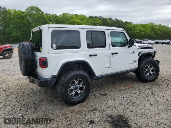 2018 Jeep Wrangler Unlimited Rubicon with VIN 1C4HJXFG2JW244664, listed as a Copart auction lot 52987455 with 40,463 mi miles and Salvage title. Bid and sale history available at DreamBid. Image 3.