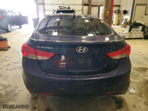 2013 Hyundai Elantra GLS with VIN 5NPDH4AE7DH185927, listed as a Copart auction lot 52011155 with 159,136 mi miles and Non Repairable. Bid and sale history available at carsss.com. Image 6.