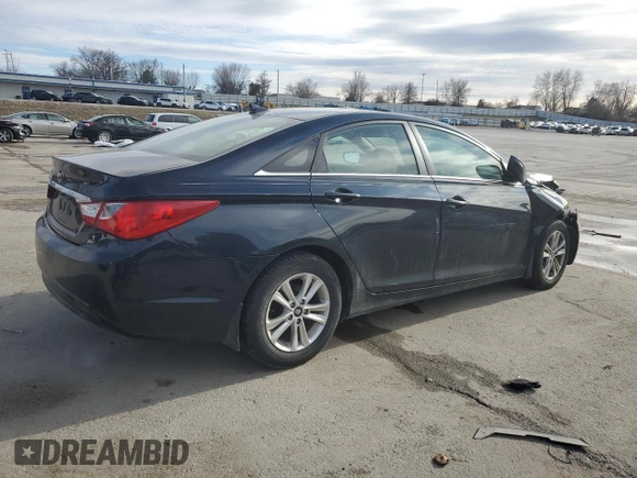 2013 Hyundai Sonata GLS with VIN 5NPEB4AC0DH624289, listed as a Copart auction lot 47611775 with 126,320 mi miles and Salvage Title. Bid and sale history available at carsss.com. Image 3.