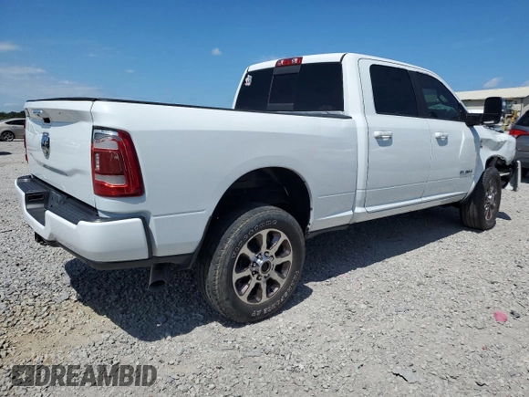 2023 Ram 2500 Laramie with VIN 3C6UR5FL2PG514919, listed as a Copart auction lot 59411155 with 23,679 mi miles and Salvage title. Bid and sale history available at DreamBid. Image 3.