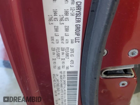 2011 Jeep Compass Latitude with VIN 1J4NF1FBXBD135429, listed as a Copart auction lot 54558405 with 111,222 mi miles and Salvage Title. Bid and sale history available at carsss.com. Image 13.