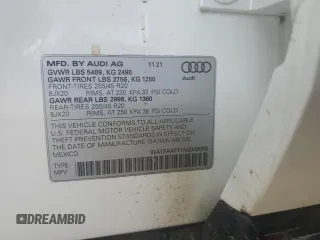 2022 Audi Q5 S line Prestige z VIN WA1FAAFY1N2045058, wystawiony jako Copart lot #58571545 z przebiegiem 67 796 mil mil oraz Szkoda całkowita • Salvage title. Historia ofert i sprzedaży dostępna na DreamBid. Obrazek 12.