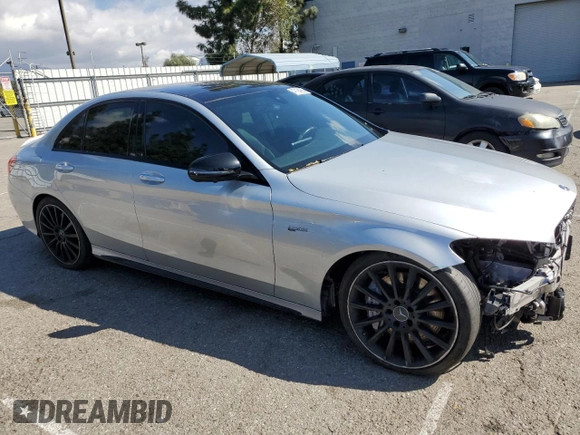 2020 Mercedes-Benz C 43 AMG z VIN W1KWF6EB1LR571590, wystawiony jako Copart lot #47194935 z przebiegiem 52 608 mil mil oraz Szkoda całkowita • Salvage title. Historia ofert i sprzedaży dostępna na DreamBid. Obrazek 4.
