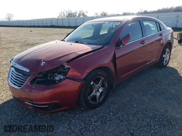 2013 Chrysler 200 LX with VIN 1C3CCBAG8DN724396, listed as a Copart auction lot 88875975 with 101,467 mi miles and Salvage Title. Bid and sale history available at carsss.com. Image 1.
