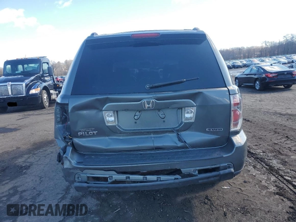 2007 Honda Pilot EX with VIN 2HKYF18487H536755, listed as a Copart auction lot 45843445 with 270,611 mi miles and Salvage Title. Bid and sale history available at DreamBid. Image 6.