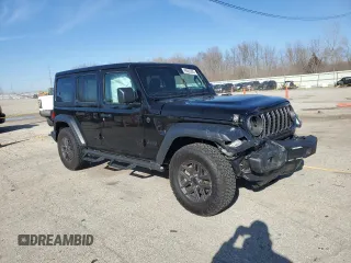 2024 Jeep Wrangler Sport S with VIN 1C4PJXDG0RW260789, listed as a Copart auction lot 49603305 with 4,125 mi miles and Salvage Title. Bid and sale history available at DreamBid. Image 4.