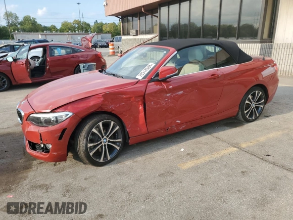 2017 BMW 2 Series 230i with VIN WBA2K9C30HV647412, listed as a Copart auction lot 70314504 with 49,695 mi miles and Salvage title. Bid and sale history available at DreamBid. Image 1.