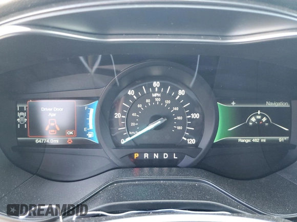 2019 Ford Fusion Titanium with VIN 3FA6P0SU2KR202384, listed as a Copart auction lot 56030415 with 64,774 mi miles and Salvage title. Bid and sale history available at DreamBid. Image 9.