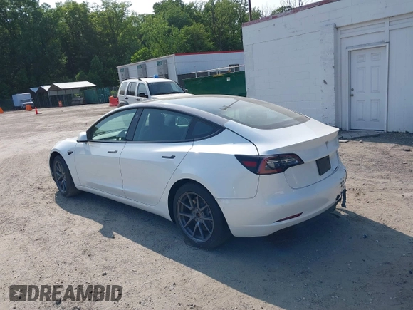 2021 Tesla Model 3 Long Range with VIN 5YJ3E1EB8MF943677, listed as a IAAI auction lot 36373517 with 23,726 mi miles and . Bid and sale history available at DreamBid. Image 3.