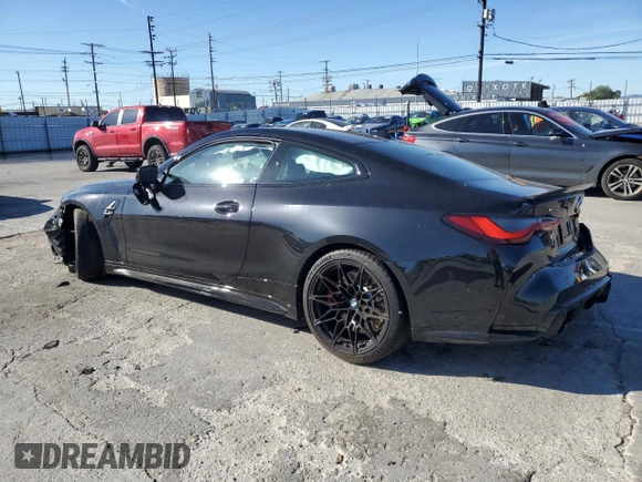 2024 BMW M4 Competition xDrive with VIN WBS43AZ00RCP43053, listed as a Copart auction lot 47644124 with 751 mi miles and Salvage Title. Bid and sale history available at carsss.com. Image 2.