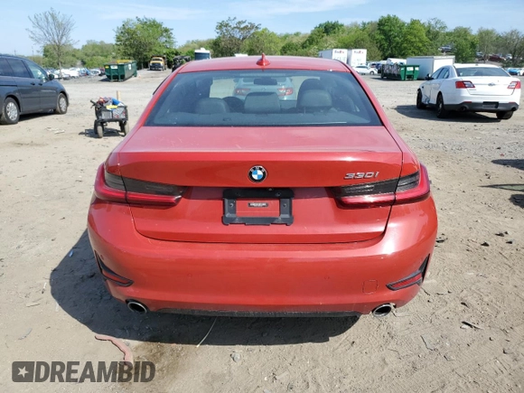 2020 BMW 3 Series 330i with VIN 3MW5R1J03L8B22097, listed as a Copart auction lot 54846115 with 109,637 mi miles and Salvage title. Bid and sale history available at DreamBid. Image 6.