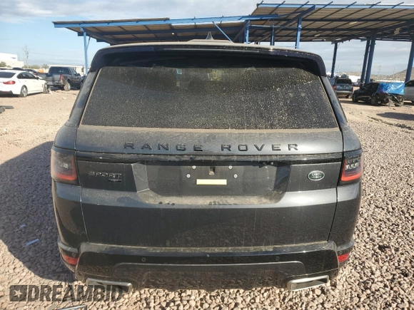 2022 Land Rover Range Rover Sport HST with VIN SALWS2RU6NA236717, listed as a Copart auction lot 41628015 with 25,251 mi miles and Salvage Title. Bid and sale history available at carsss.com. Image 6.