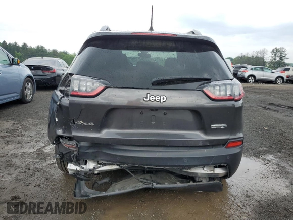 2019 Jeep Cherokee Altitude with VIN 1C4PJMLX1KD471582, listed as a Copart auction lot 55729055 with 76,941 mi miles and Salvage title. Bid and sale history available at DreamBid. Image 6.