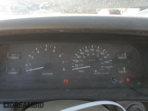 1995 Toyota T100 z VIN JT4VD22F4S0008399, wystawiony jako Copart lot #42249755 z przebiegiem 282 751 mil mil oraz Czysty tytuł • Clean title. Historia ofert i sprzedaży dostępna na DreamBid. Obrazek 9.