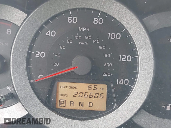 2008 Toyota RAV4 with VIN JTMZD35V885106406, listed as a IAAI auction lot 42006384 with 206,606 mi miles. Bid and sale history available at carsss.com. Image 15.