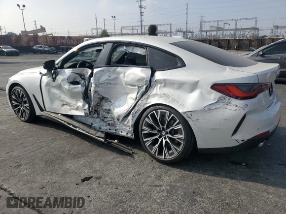 2023 BMW 4 Series 430i with VIN WBA63AV04PFP55575, listed as a Copart auction lot 83622774 with 18,167 mi miles and Salvage title. Bid and sale history available at DreamBid. Image 2.