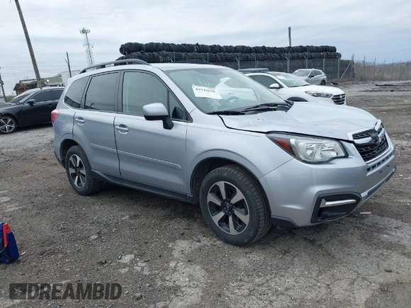 2017 Subaru Forester Premium with VIN JF2SJAEC8HG464589, listed as a IAAI auction lot 41943658 with 62,218 mi miles. Bid and sale history available at carsss.com. Image 1.